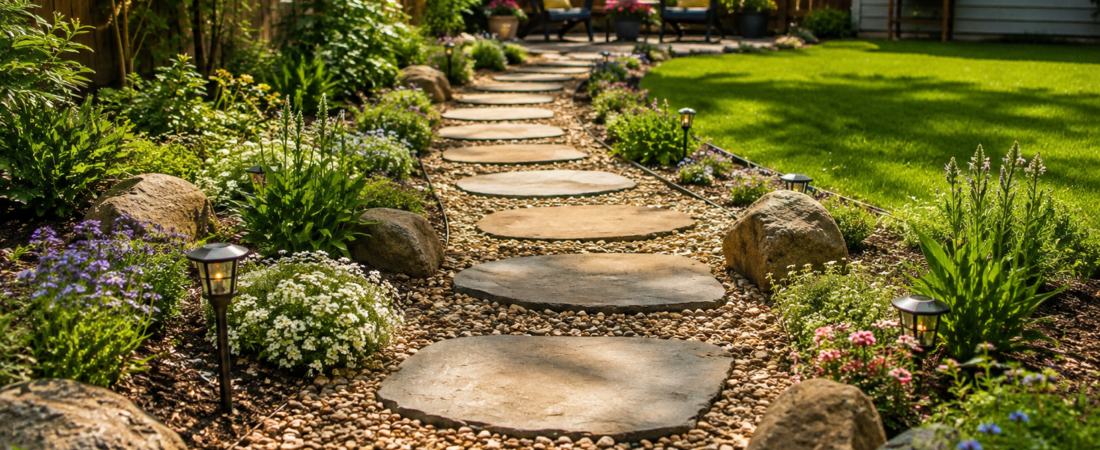 15 Inexpensive Stepping Stone Walkway Ideas That Look Great