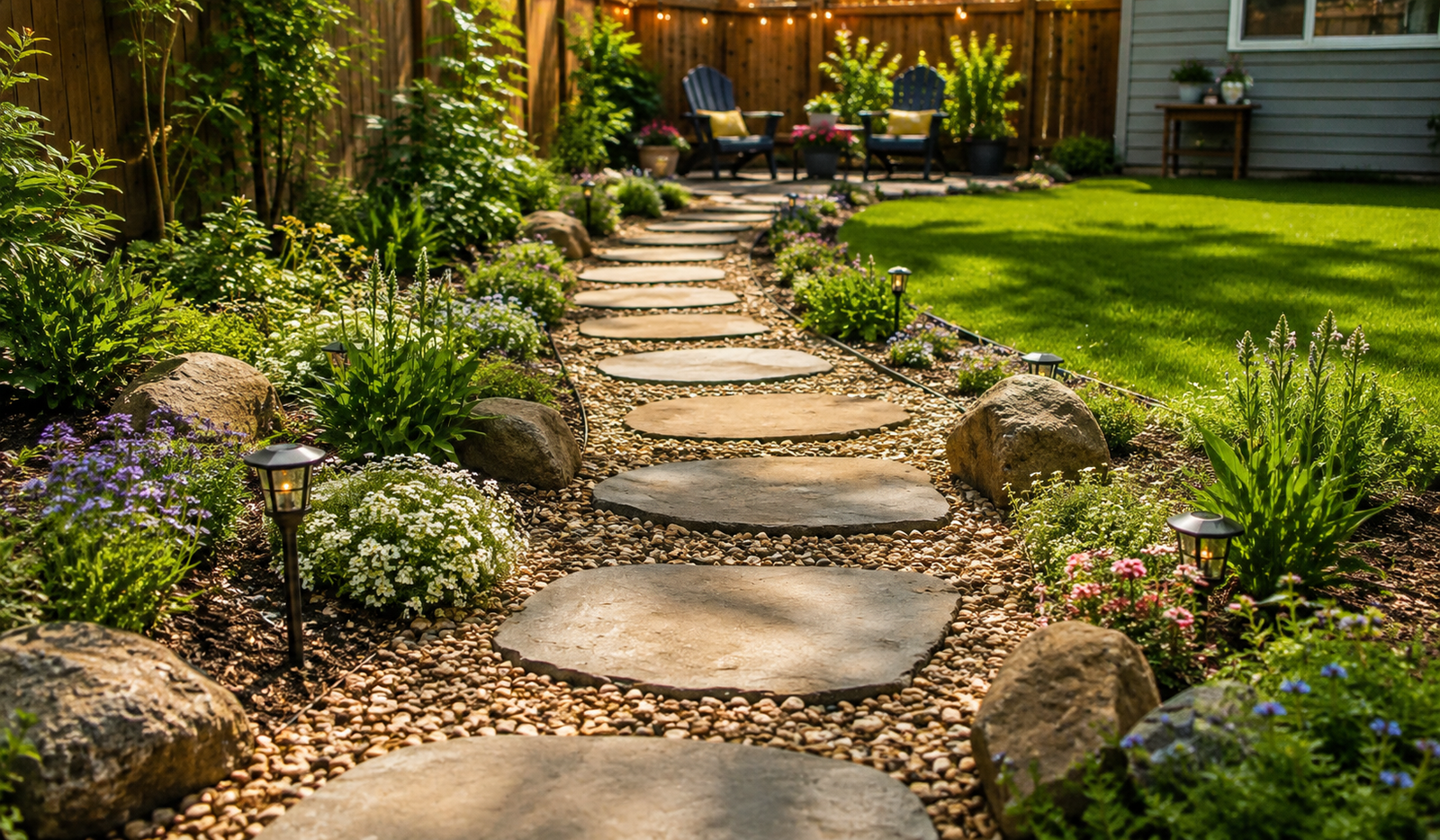 15 Inexpensive Stepping Stone Walkway Ideas That Look Great
