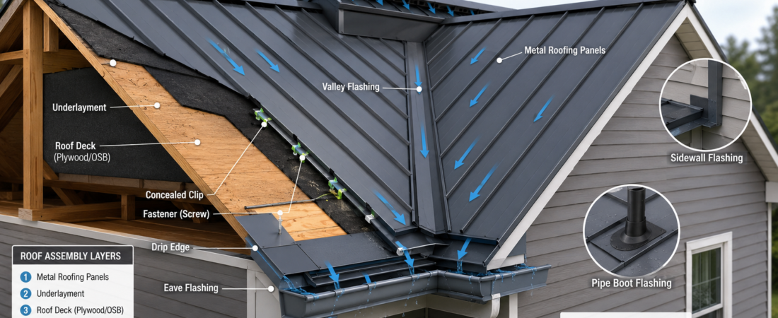 Metal Roof Installation Diagram Complete Guide