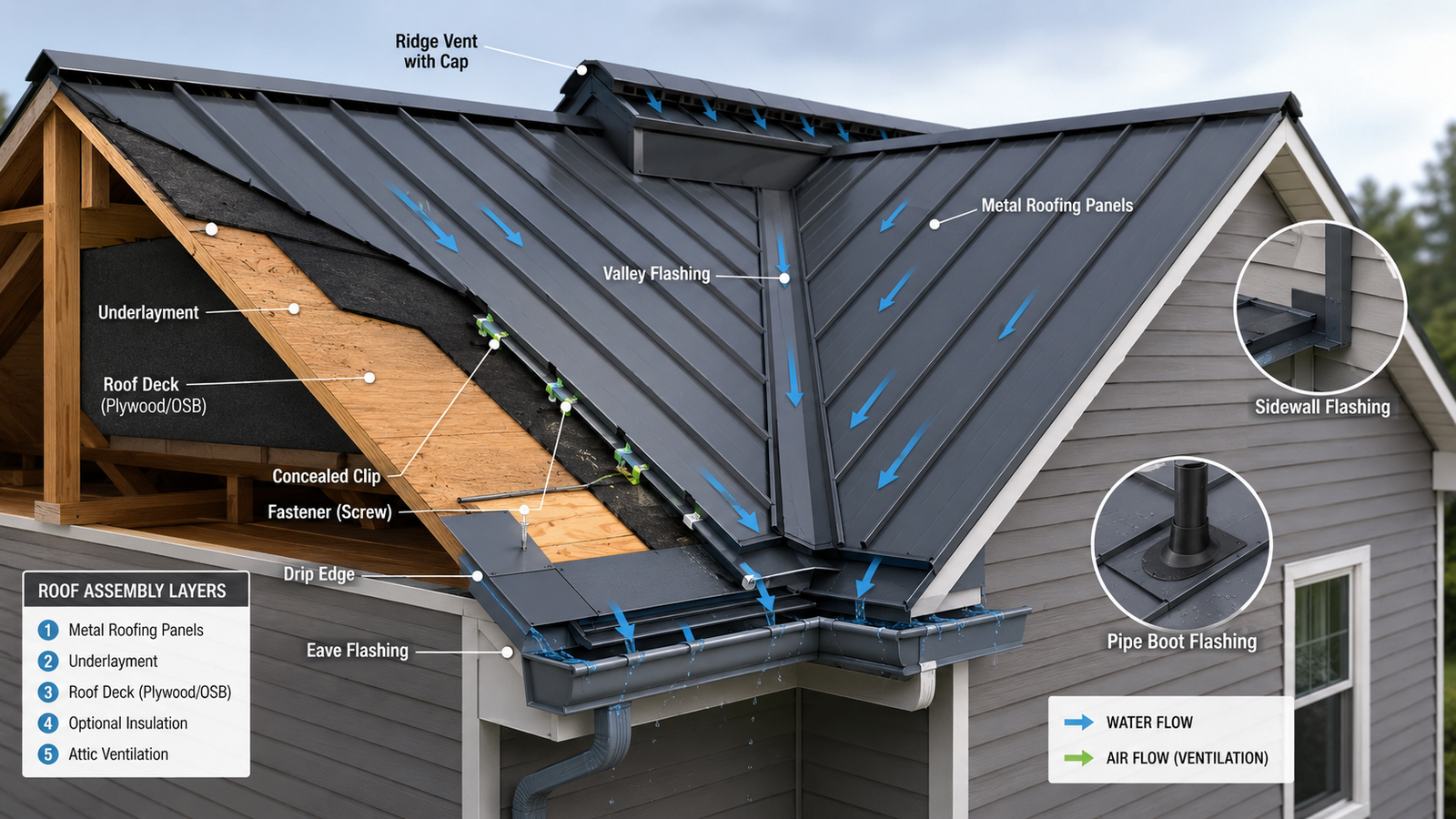 Metal Roof Installation Diagram Complete Guide