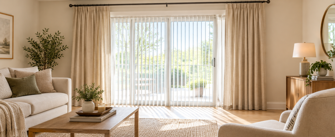 Curtains for Sliding Glass Door With Vertical Blinds