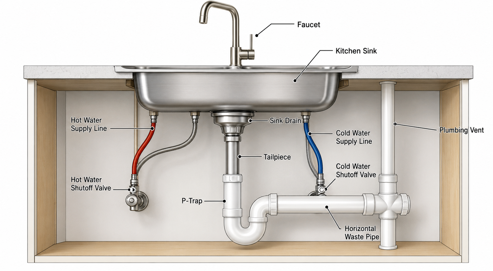 Proper Kitchen Sink Plumbing Diagram Easy Guide