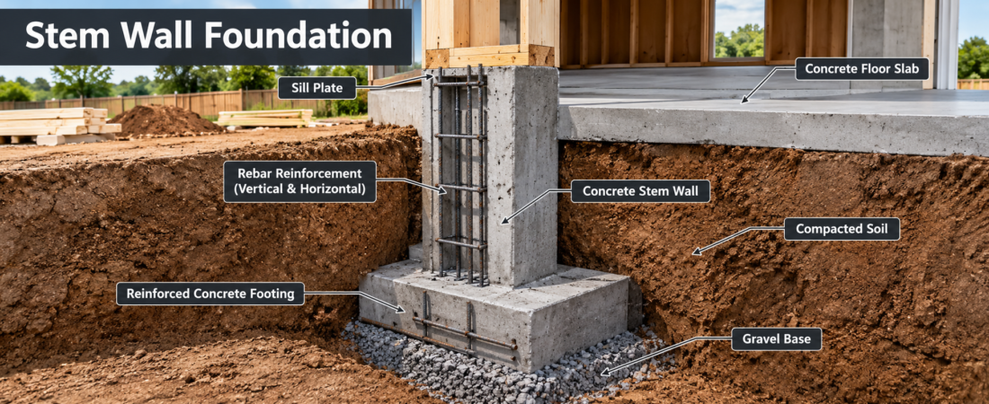 How Does a Stem Wall Foundation Work?